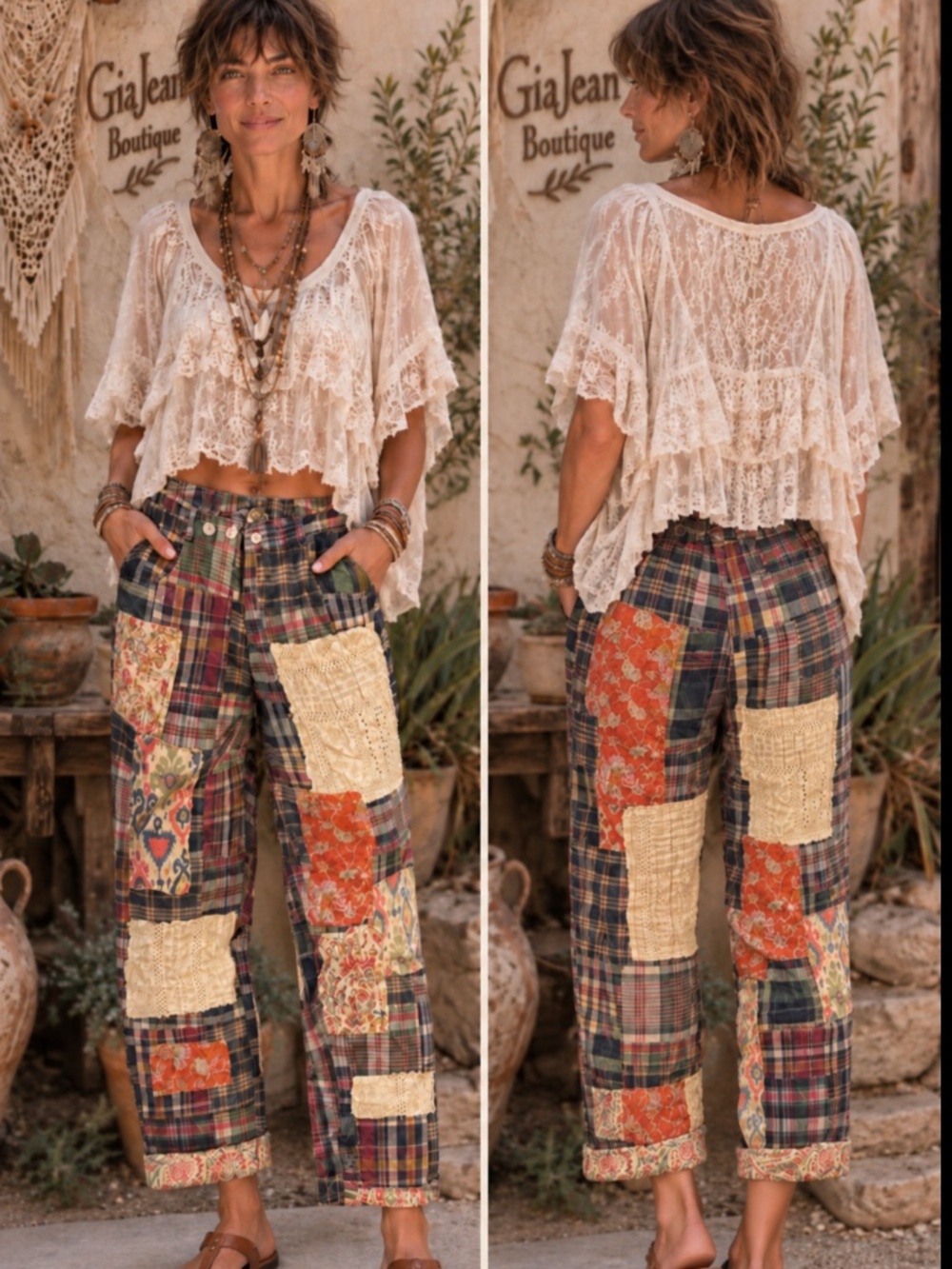 ❤️ JADED GYPSY “ PATCH MEDLEY “ JADED GYPSY TRAVELING ON PATCH MEDLEY PANTS